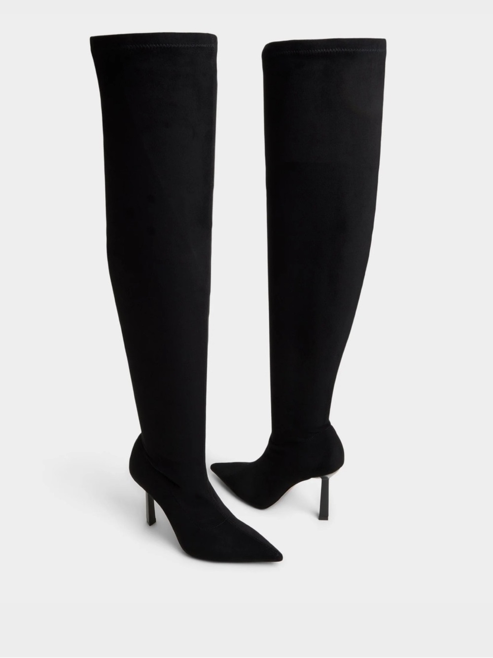 Steve Madden Black Over-the-Knee Pointed Toe Stiletto Boots